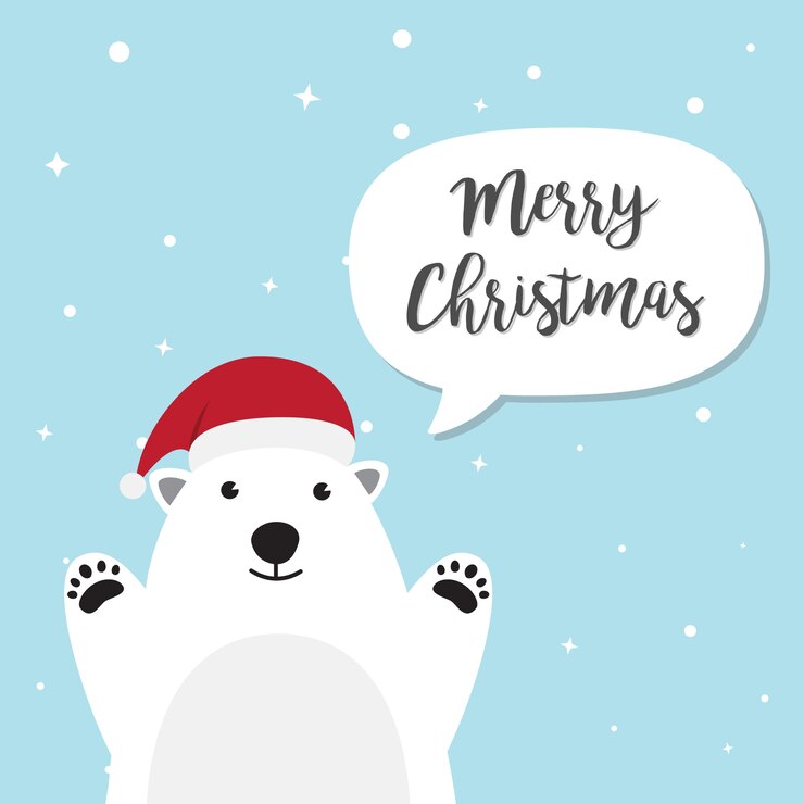 Personaje de dibujos animados de oso polar