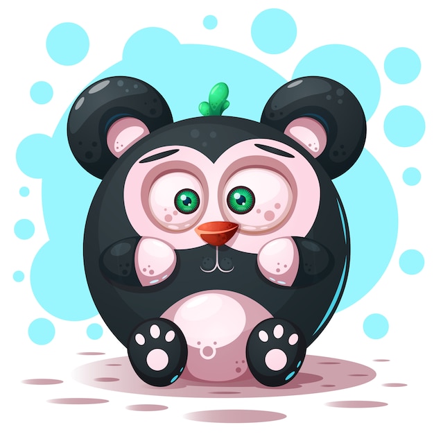 Personaje de dibujos animados panda