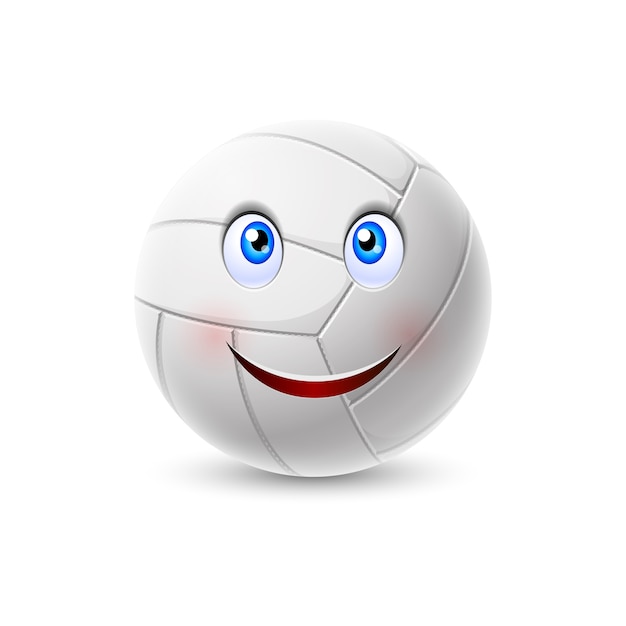 Vector personaje de dibujos animados de pelota de voleibol