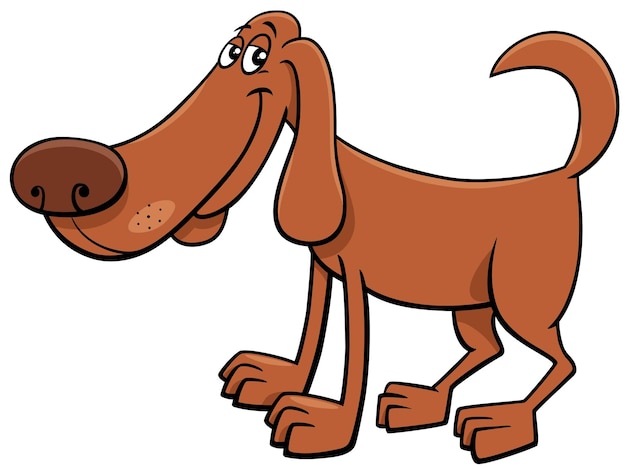 personaje de dibujos animados de perro feliz