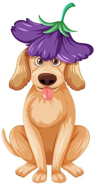 Personaje de dibujos animados de perro golden retriever