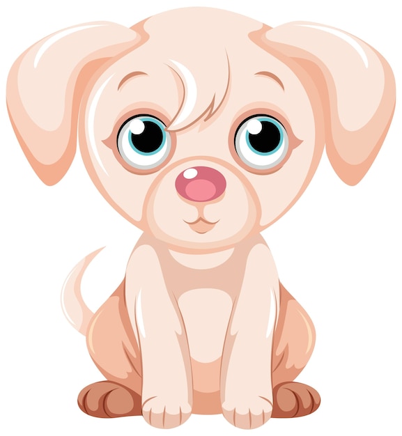 Vector personaje de dibujos animados de perro lindo