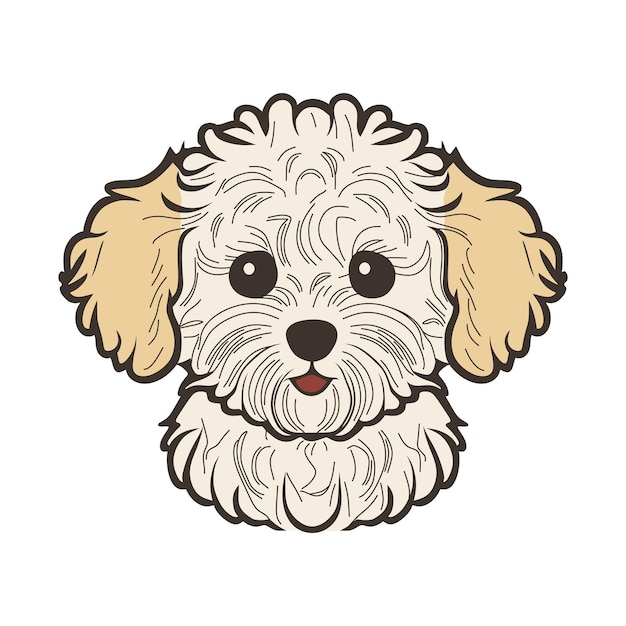 Vector personaje de dibujos animados de perro