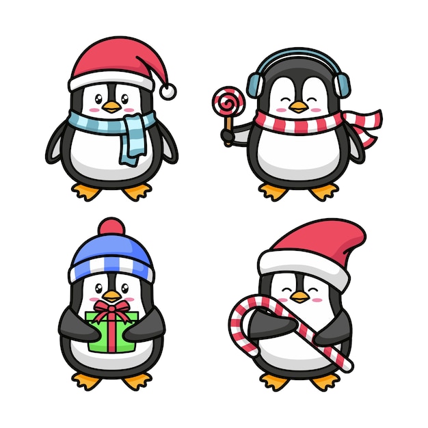 Personaje de dibujos animados de pingüino