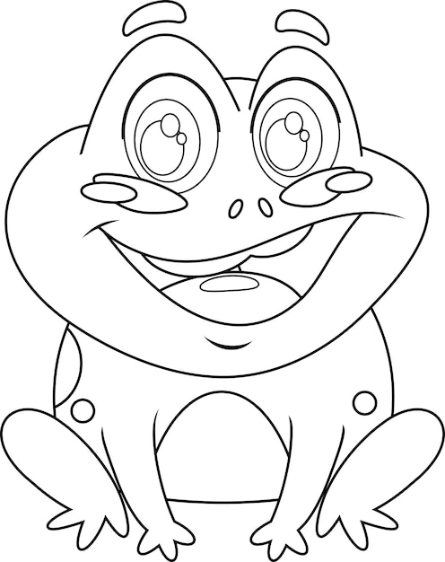 El personaje de dibujos animados de la rana