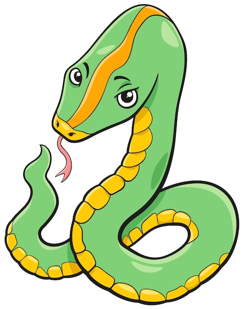 personaje de dibujos animados serpiente reptil animal salvaje