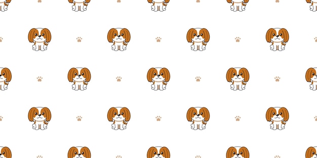 Personaje de dibujos animados shih tzu perro sin fisuras de fondo para el diseño