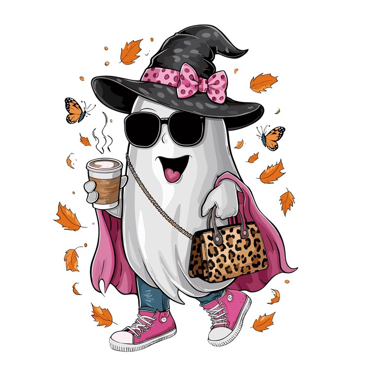 un personaje de dibujos animados con un sombrero y una bolsa de café