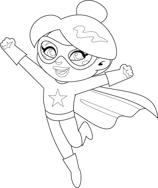 El personaje de dibujos animados de la superheroína mamá volando