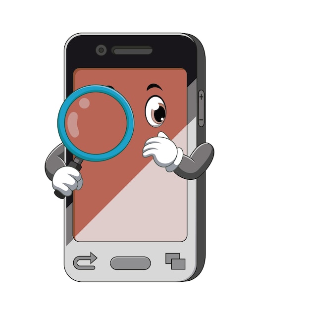 Personaje de dibujos animados de teléfono
