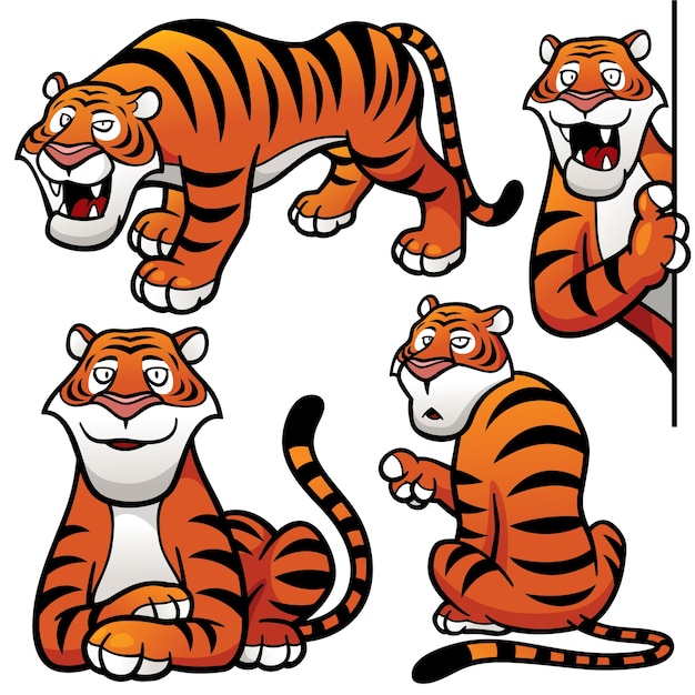 Personaje de dibujos animados tigre