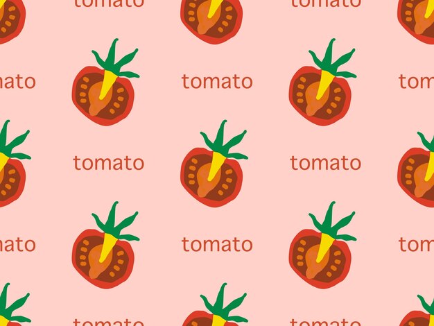 personaje de dibujos animados de tomate transparente sobre fondo rojo