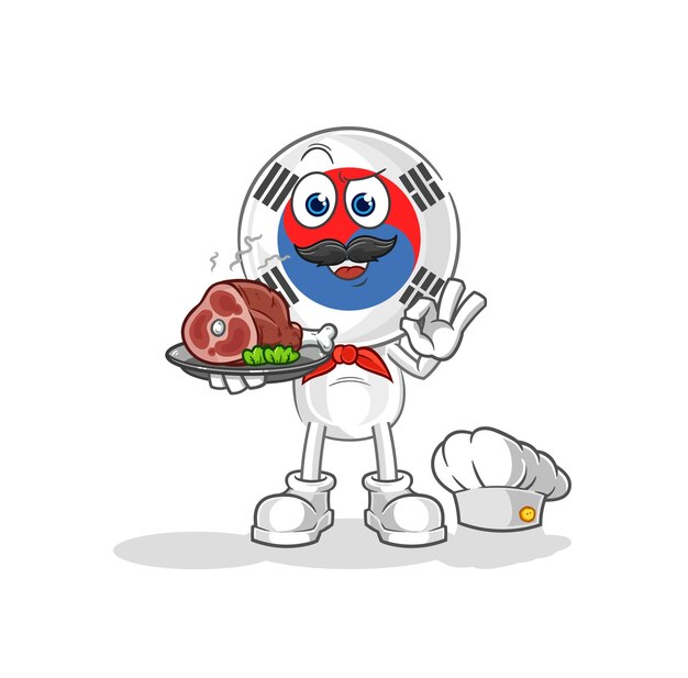 Personaje de dibujos animados de vector de amor de caída de dibujos animados de cabeza de corea del sur
