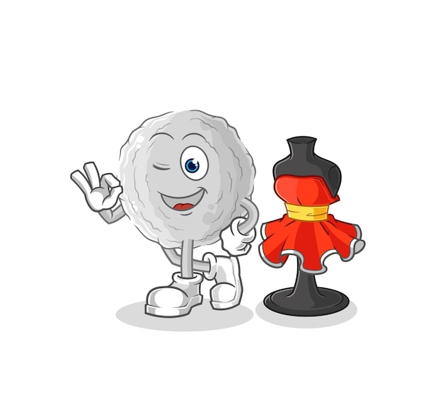 Personaje de dibujos animados de vector de diseñador de moda de rock