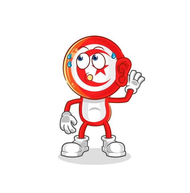 Personaje de dibujos animados de vector de espionaje de Túnez