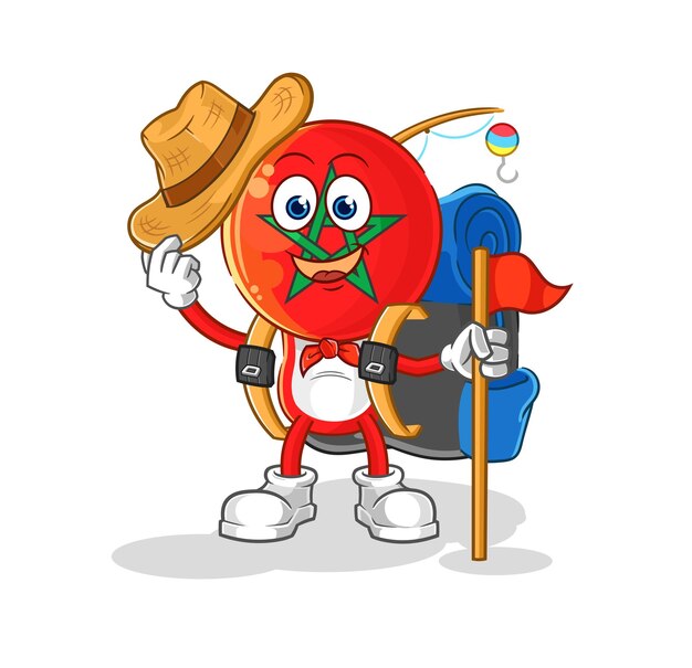 Personaje de dibujos animados de vector de explorador de Marruecos