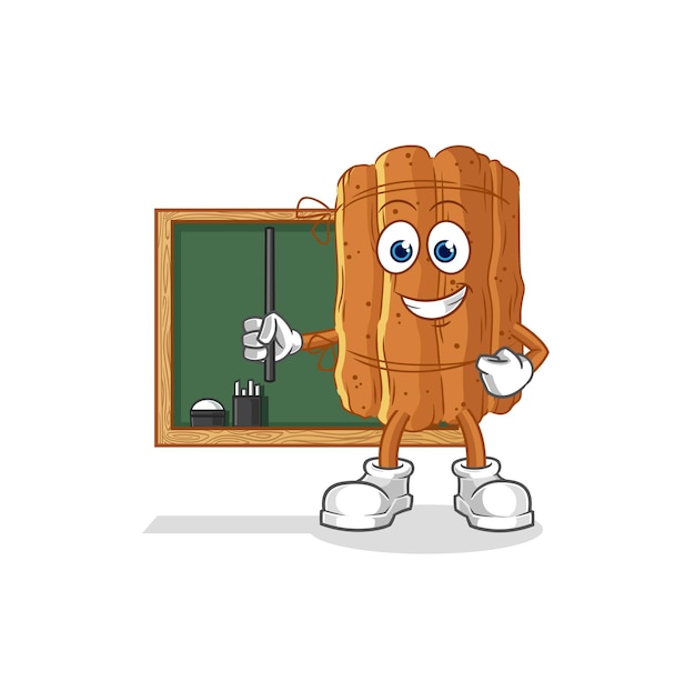 Personaje de dibujos animados de vector de maestro de canela