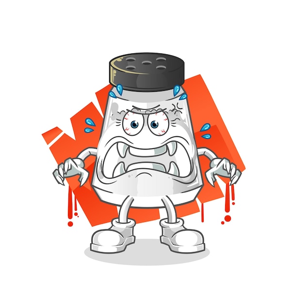 Personaje de dibujos animados de vector de monstruo salero