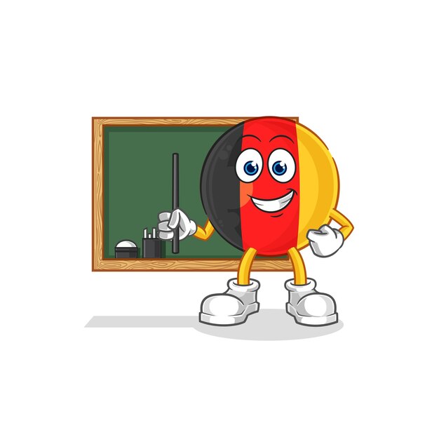 Personaje de dibujos animados de vector de profesor de Bélgica