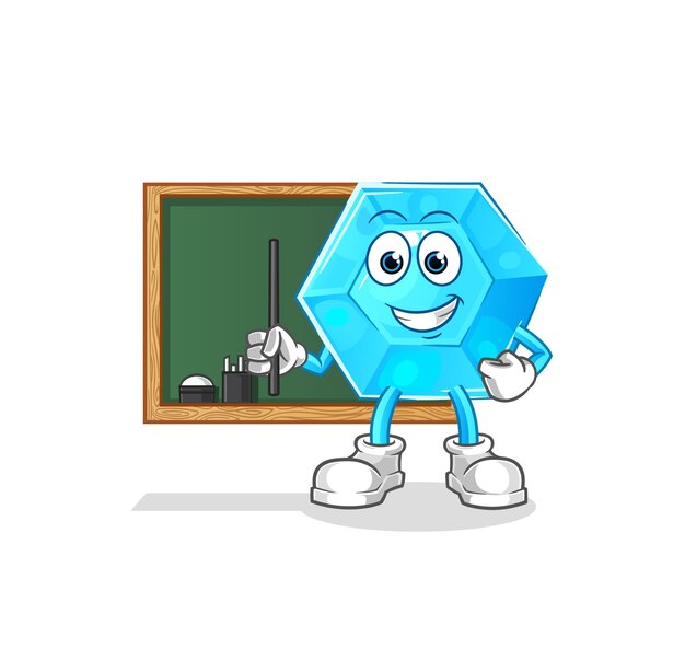 Personaje de dibujos animados de vector de profesor de diamantexA