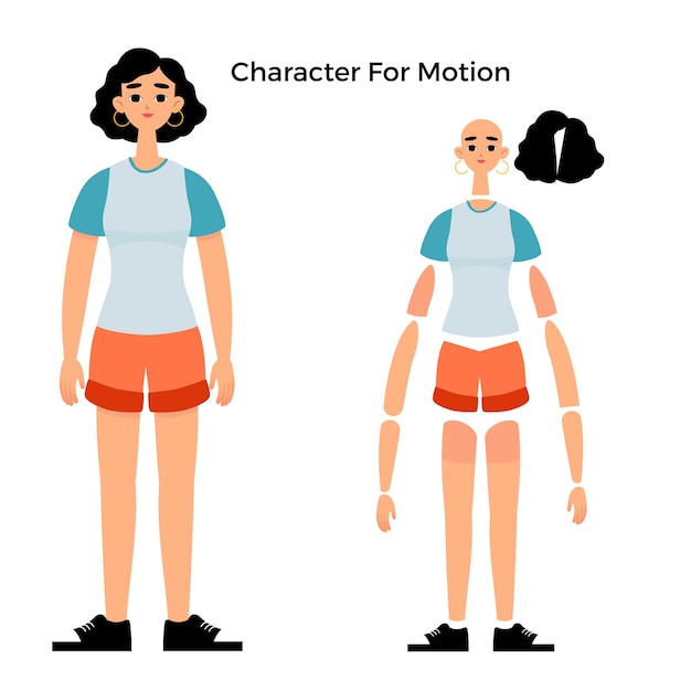 Vector personaje para diseño de movimiento