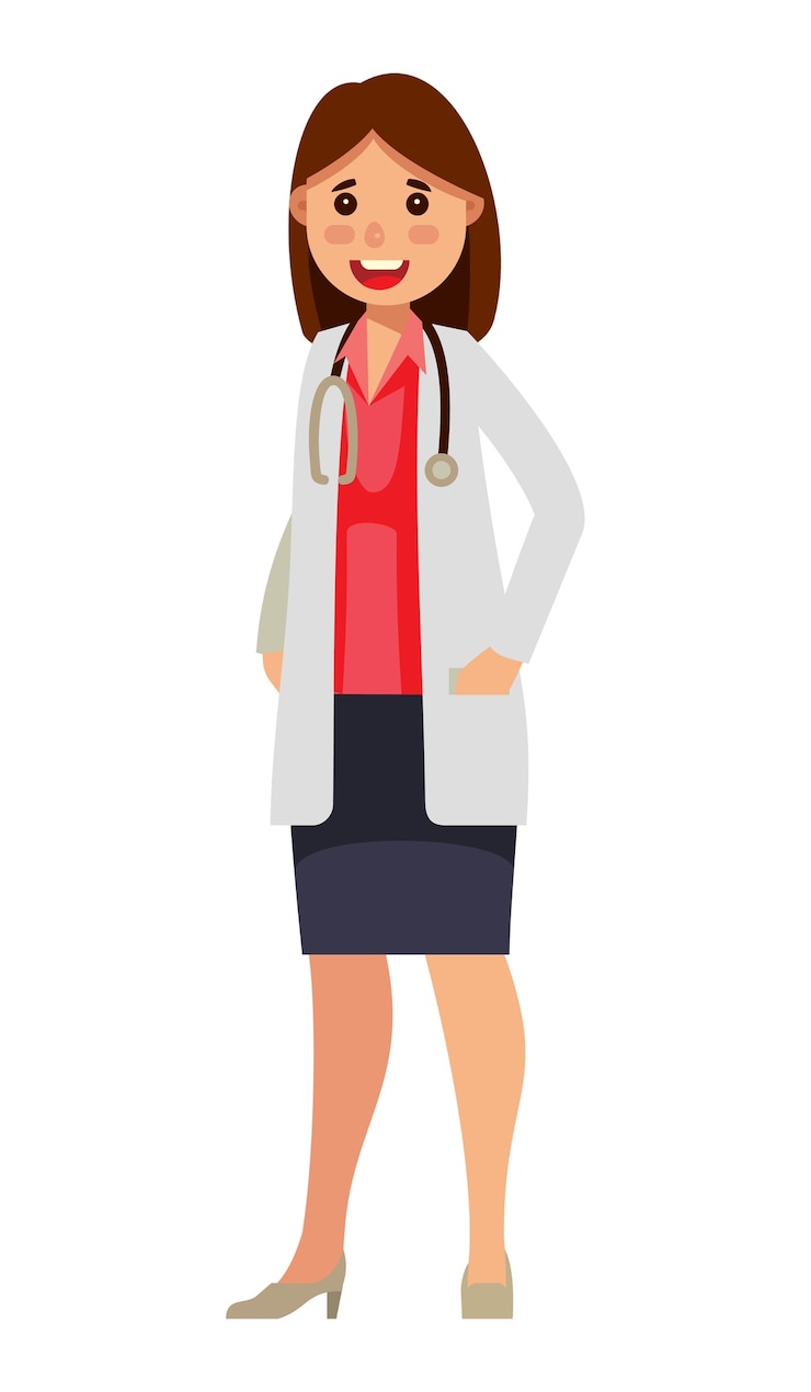 Vector personaje de doctora