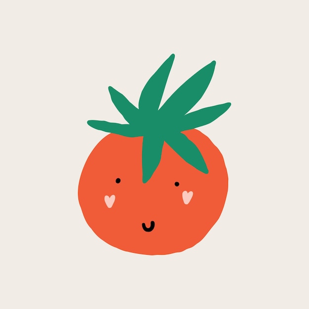 El personaje de Doodle Little Tomato