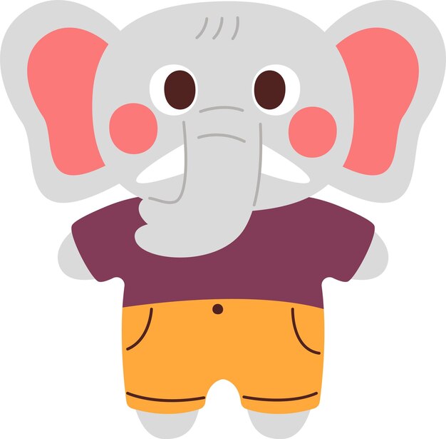 Personaje de elefante disfrazado