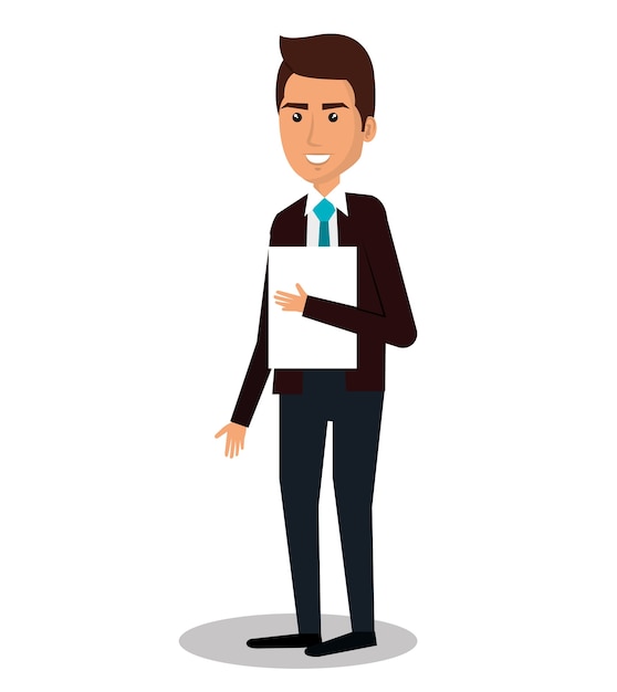 Vector personaje de empresario