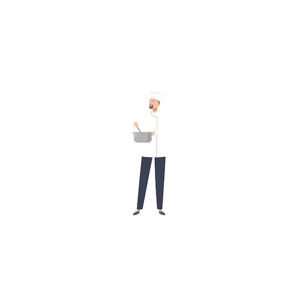 El personaje es un chef profesional.