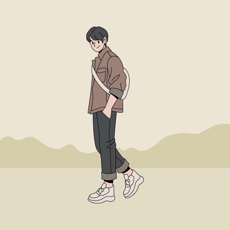 Personaje de estilo coreano Ilustración de moda