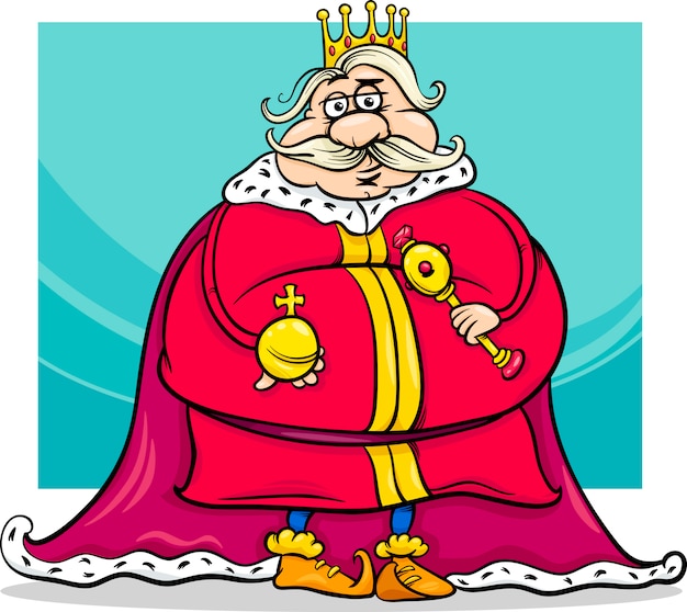 personaje de fantasía de dibujos animados rey gordo