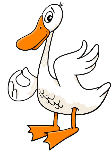 personaje de ganso granja de animales