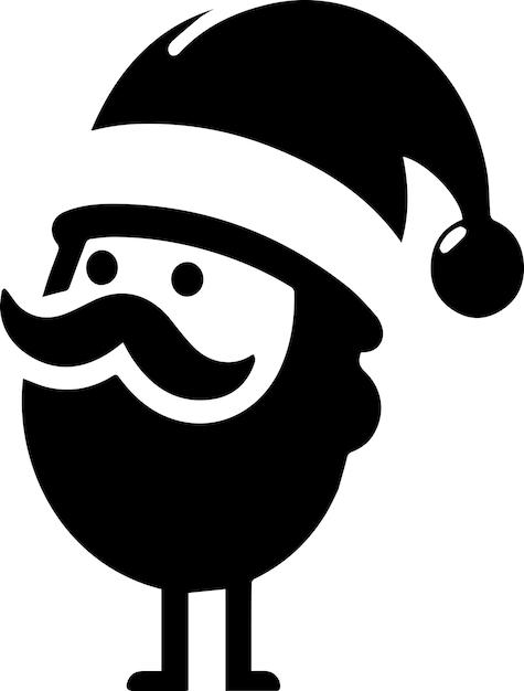 Vector el personaje gracioso de cartón mínimo de papá noel 2