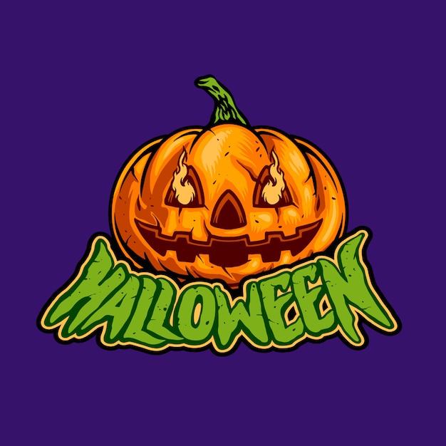 Vector personaje de halloween jack o lantern