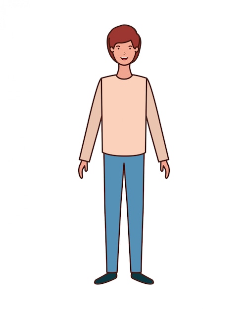 Vector personaje de hombre joven avatar