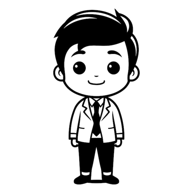 personaje de hombre de negocios en fondo blanco ilustración vectorial diseño gráfico ilustración vectoria diseño gráfico