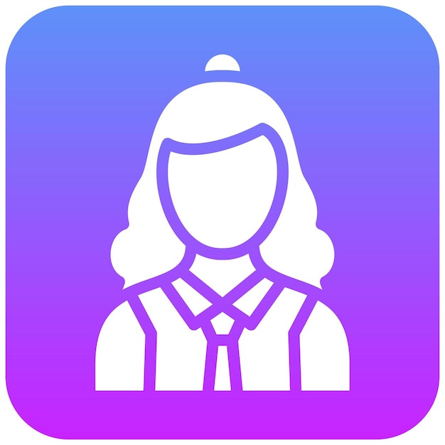 Personaje Icono vectorial femenino Ilustración del conjunto de iconos de literatura