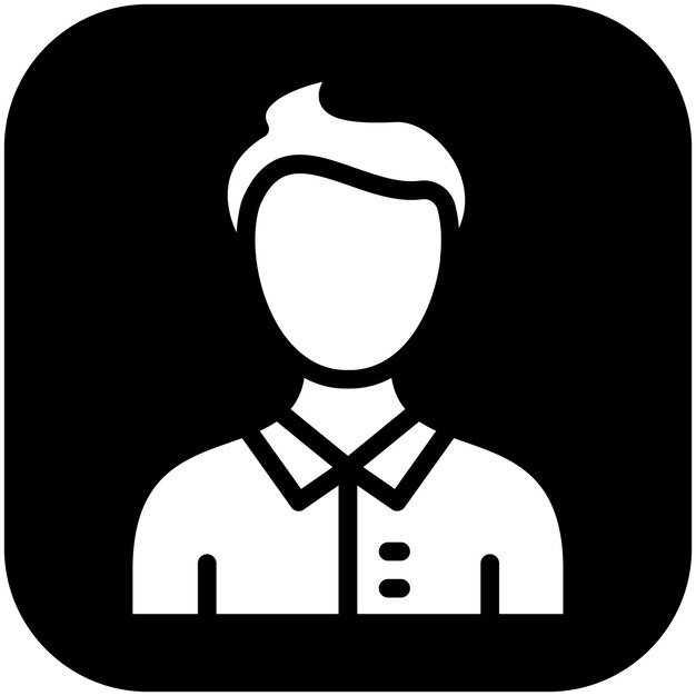 Personaje Ícono vectorial masculino Ilustración del conjunto de iconos de literatura