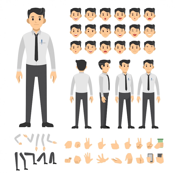 Vector personaje de ilustración de icono de vector de personas que trabajan