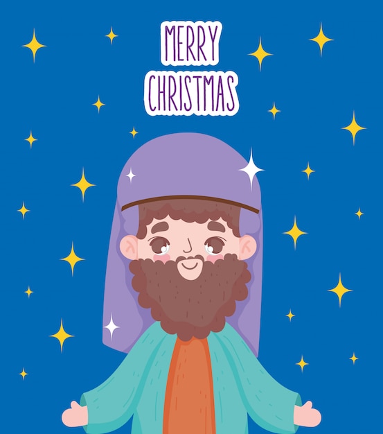 El personaje de Joseph protagoniza el pesebre, feliz navidad