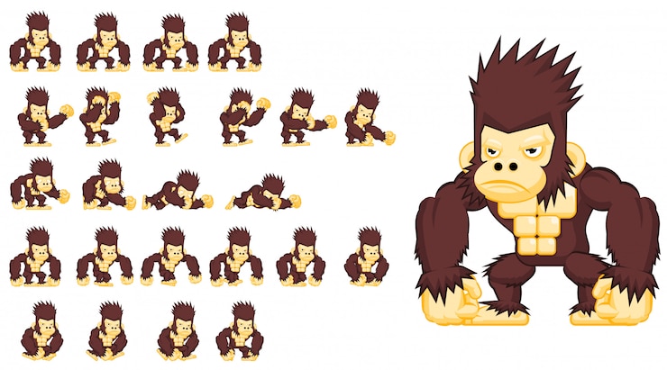 Vector el personaje del juego del mono