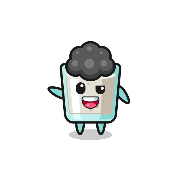 Personaje de leche como el lindo diseño afro boy.