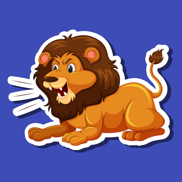 Un personaje de leon masculino