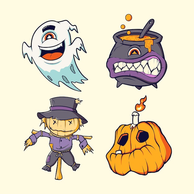 personaje lindo monstruo arte vectorial