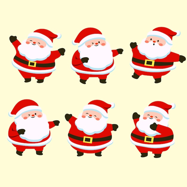 El personaje lindo de Santa Claus en el diseño vectorial de Navidad