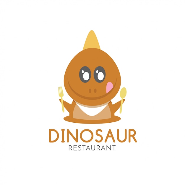 Personaje de logotipo de dinosaurio