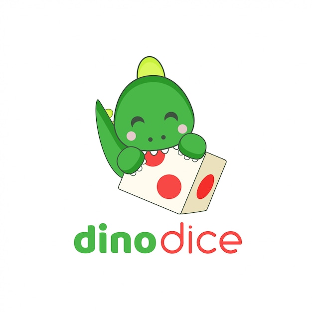 Personaje de logotipo de dinosaurio