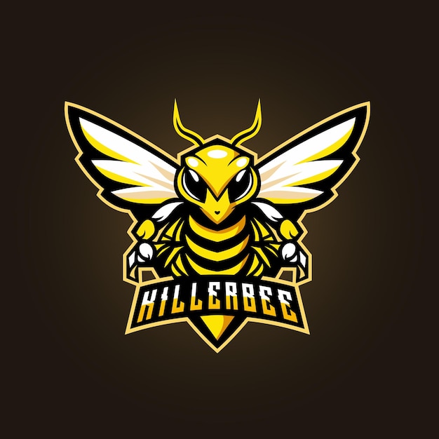 Personaje del logotipo de esport de Angry Bee