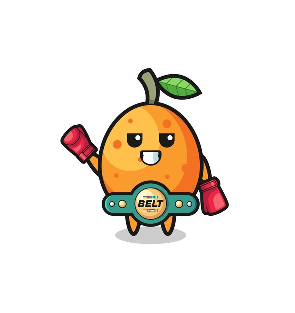 Personaje de la mascota del boxeador kumquat